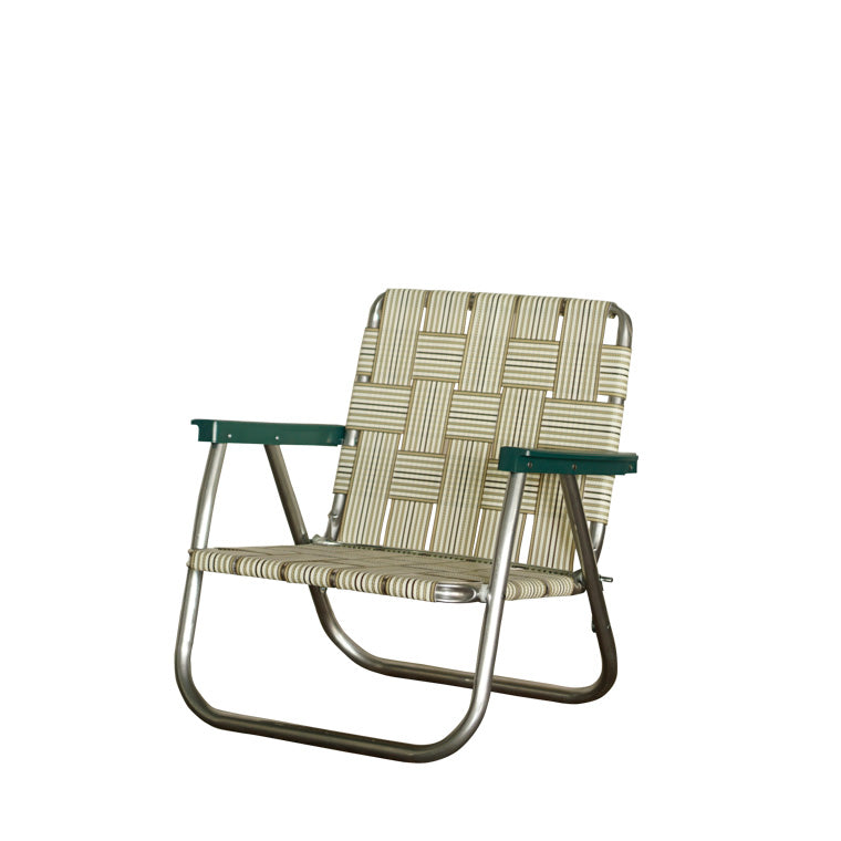 LAWN CHAIR LOW BACK BEACH, Tan Stripe