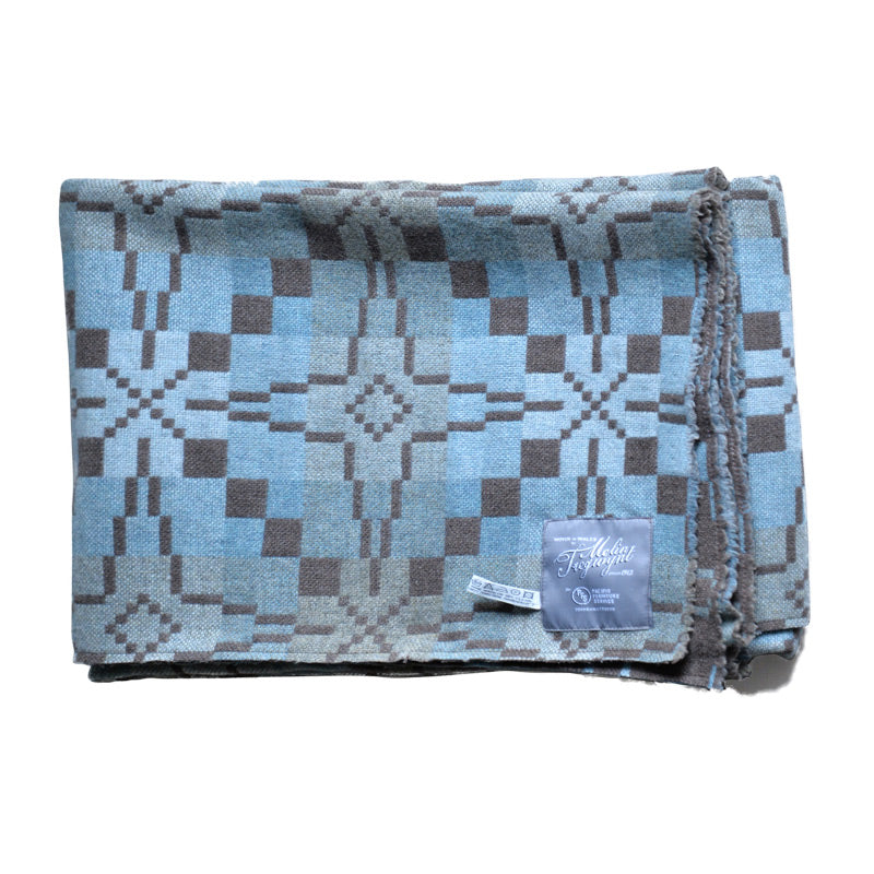 BLANKET VINTAGE STAR, Natural Blue
