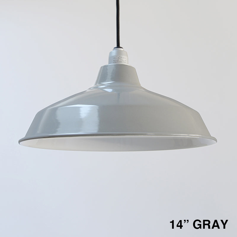 LAMP SHADE 14", GRAY