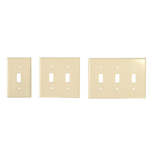 ●TOGGLE SWITCH PLATE SOFT 3口, IVORY