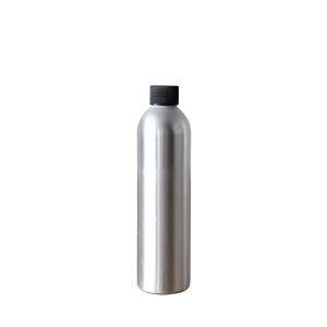ALUMINUM BOTTLES w/Black Screw Cap S