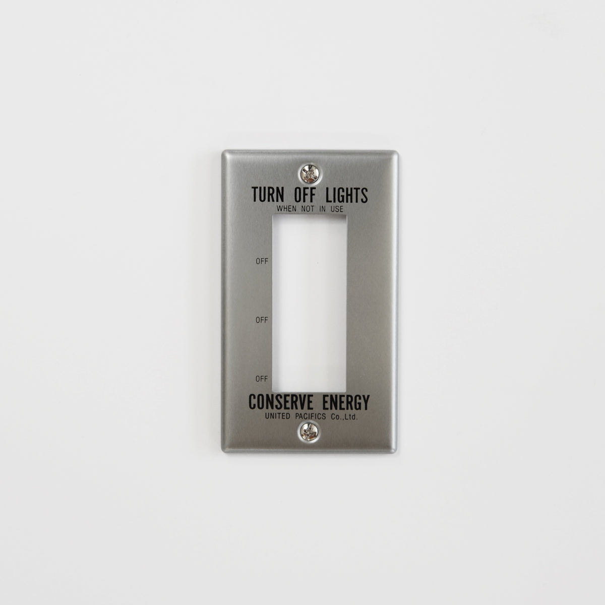 ALUMINUM SWITCH PLATE 3口, Letters: Blac