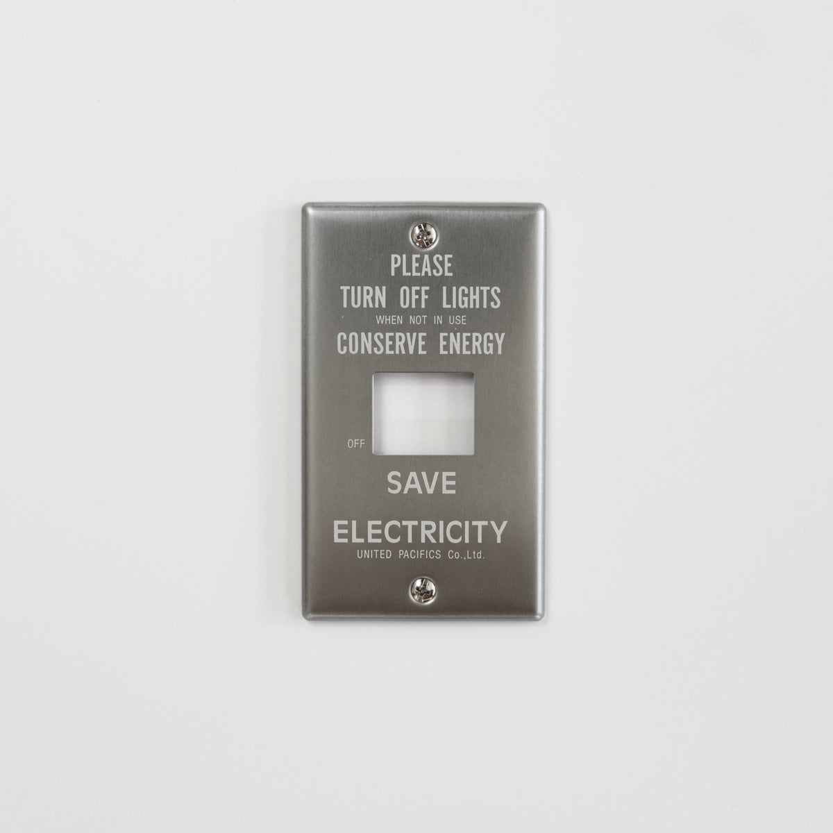 ALUMINUM SWITCH PLATE 1口, Letters: Ivor