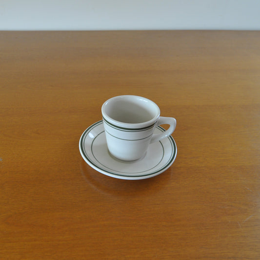American Diner Ware  6" Saucer Green Ban