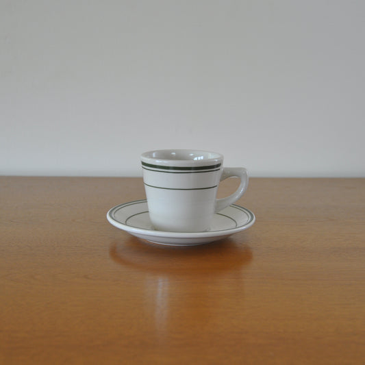 American Diner Ware  7oz. Cup Green Band