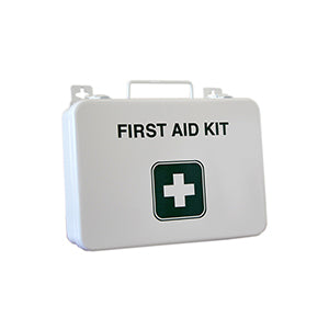 METAL FIRST AID KIT 16 UNIT HORIZONTAL,