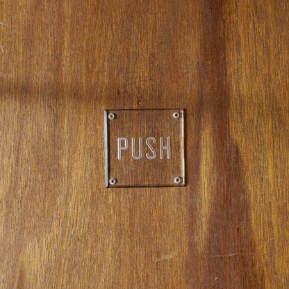 P.F.S. ENGRAVED SIGN PLATE, PUSH, CLEAR
