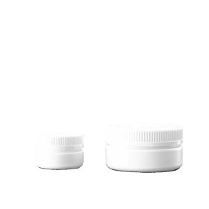 Low Profile Jars, White, 4oz