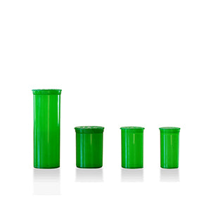 HINGE TOP CONTAINERS 19dram, Green