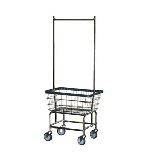 LAUNDRY CART DOUBLE POLE, Chrome