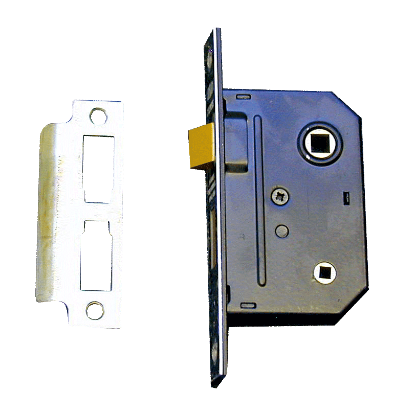 2 LEVER BATHROOM LOCK, Polished Chrome F