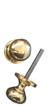 BUN MORTICE KNOB, Brass Polished