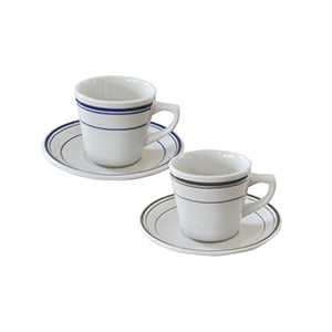 American Diner Ware  7oz. Cup Green Band