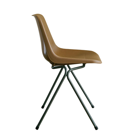 Hille, Robin Day, Polyside Chair Peat Shell, Dark Grey Frame