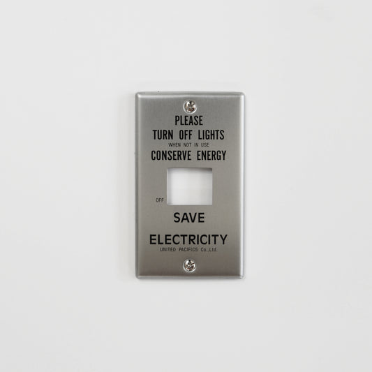 ALUMINUM SWITCH PLATE 1口, Letters: Blac