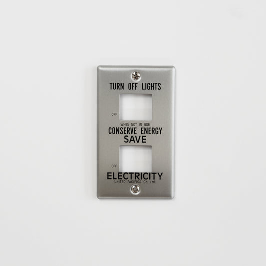 ALUMINUM SWITCH PLATE 2口, Letters: Blac