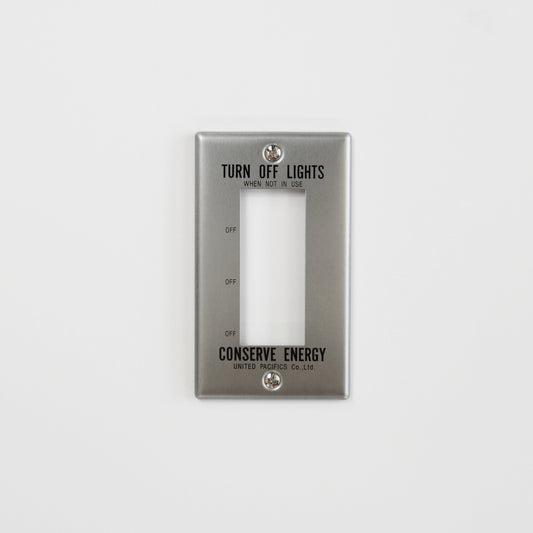 ALUMINUM SWITCH PLATE 3口, Letters: Blac