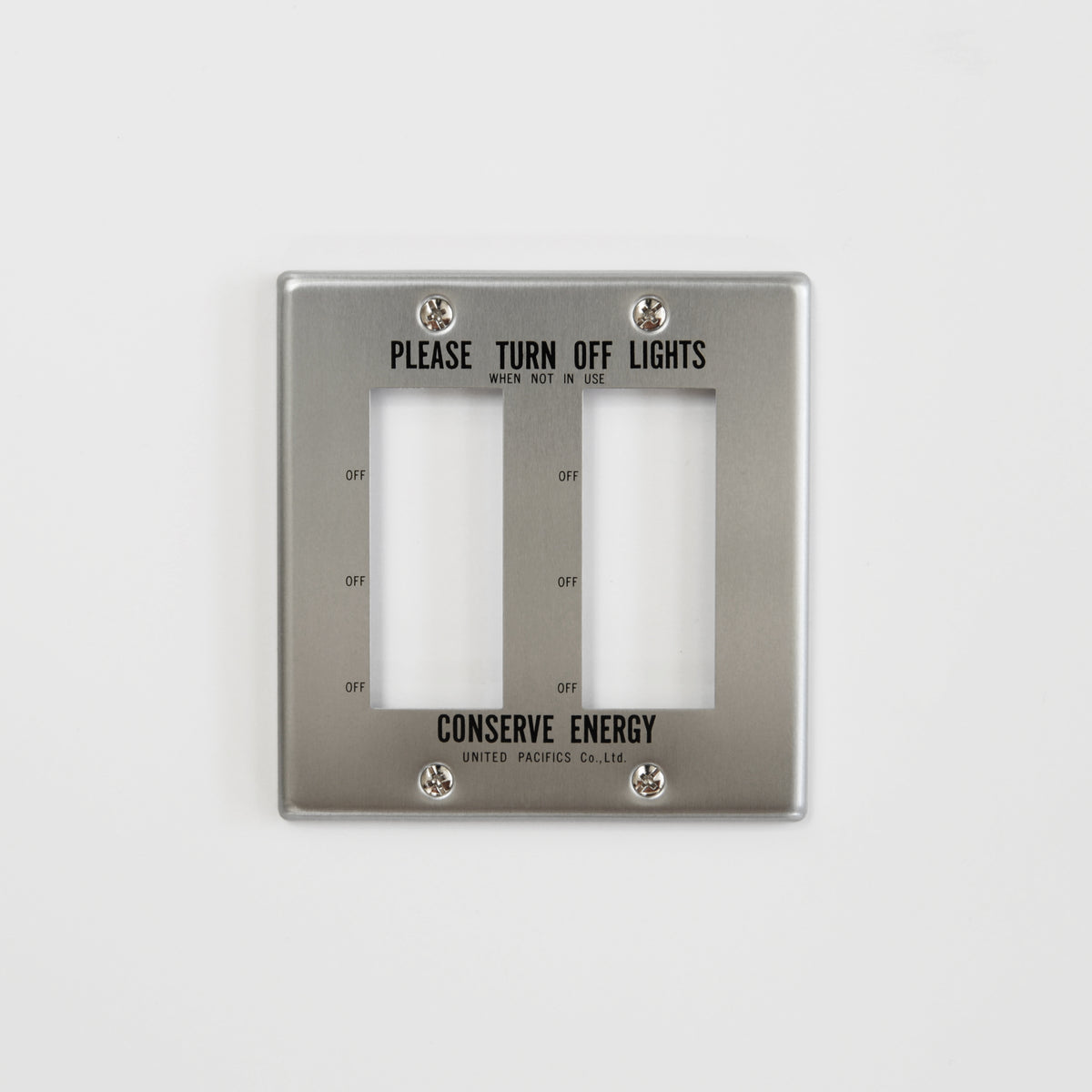 ALUMINUM SWITCH PLATE 6口, Letters: Blac