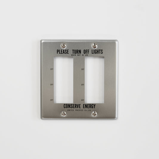 ALUMINUM SWITCH PLATE 6口, Letters: Blac