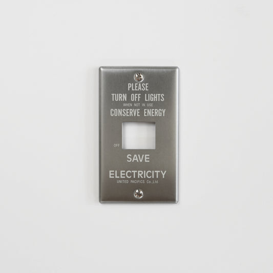 ALUMINUM SWITCH PLATE 1口, Letters: Ivor