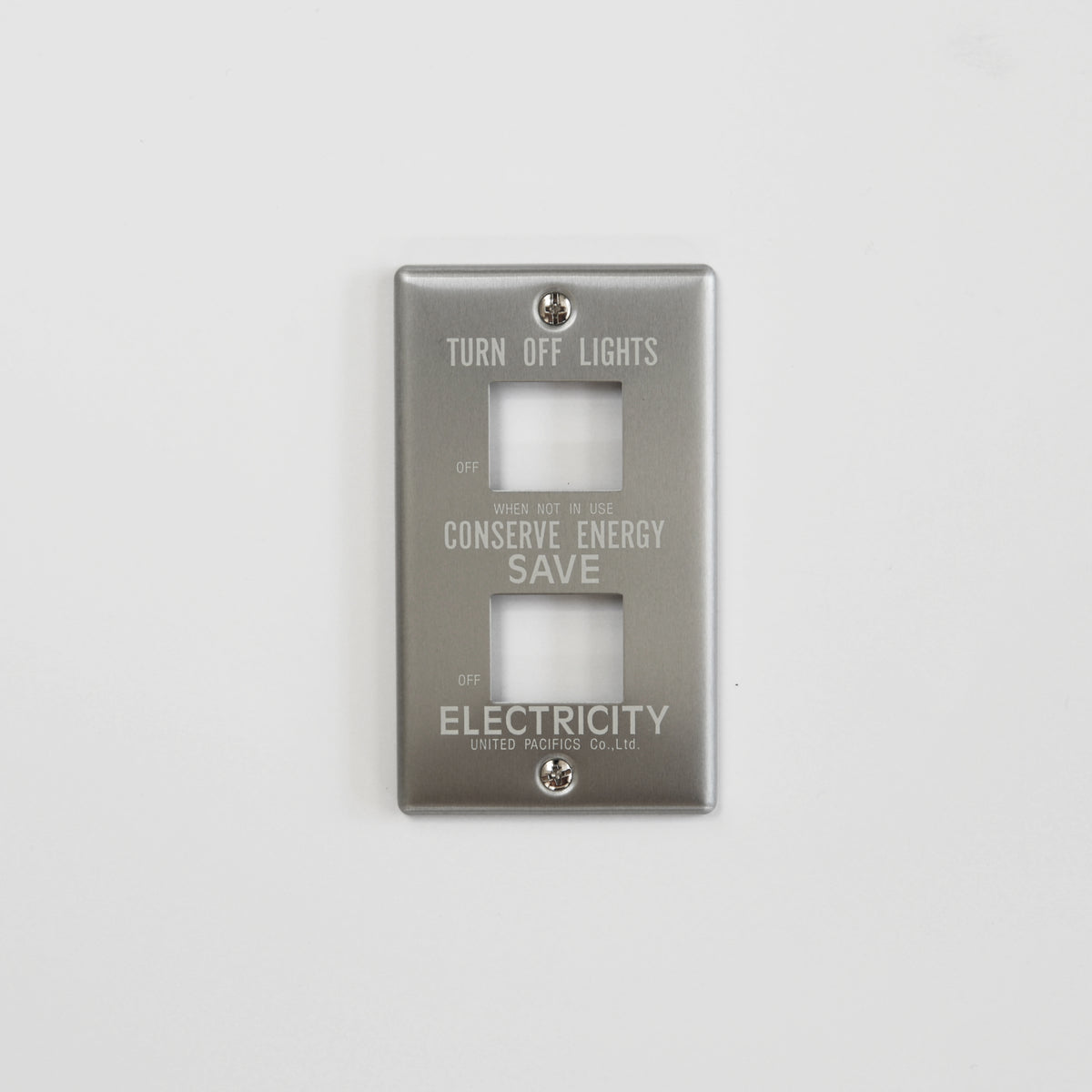 ALUMINUM SWITCH PLATE 2口, Letters: Ivor