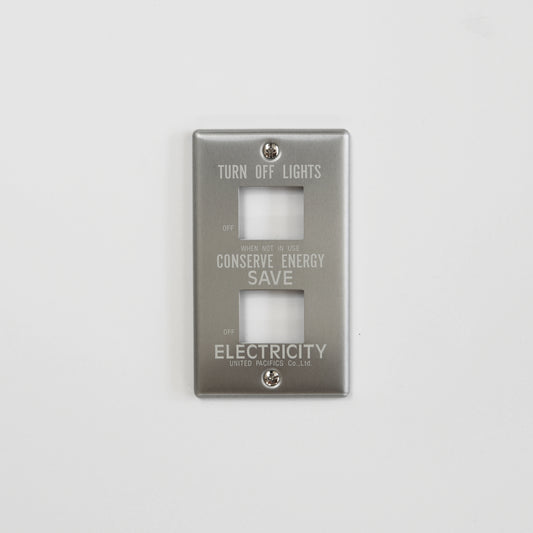 ALUMINUM SWITCH PLATE 2口, Letters: Ivor