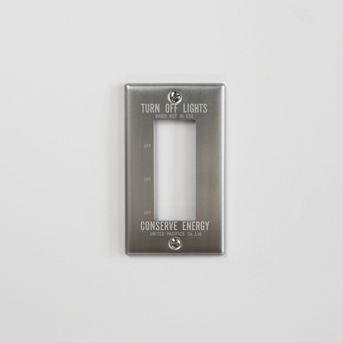 ALUMINUM SWITCH PLATE 3口, Letters: Ivor